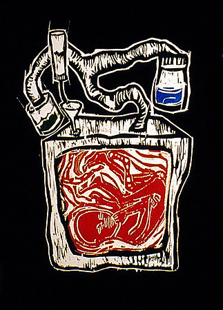 "Womb Woodcut"