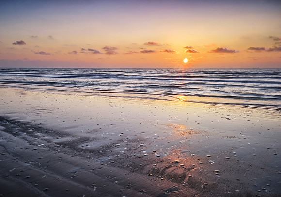 Stewart Beach Sunrise- Galveston TX